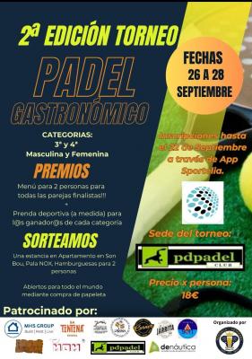 poster torneo 2A EDICIÓN TORNEO PADEL GASTRONÓMICO