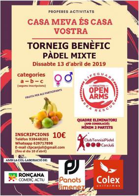 poster del torneo TORNEIG BENEFIC PADEL MIXTE