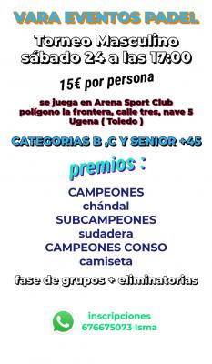 poster torneo TORNEO MASCULINO VARA EVENTOS