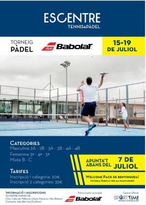 poster torneo TORNEIG BABOLAT