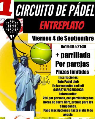 poster torneo 1 CIRCUITO DE PADEL ENTREPLATO