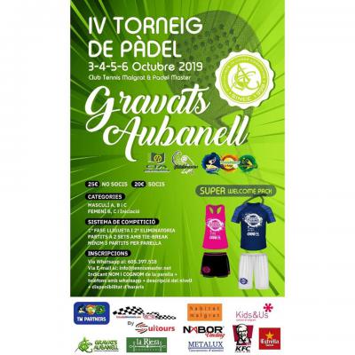 poster del torneo TORNEIG DE PÀDEL GRAVATS AUBANELL