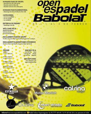 poster del torneo OPEN ESPADEL BABOLAT
