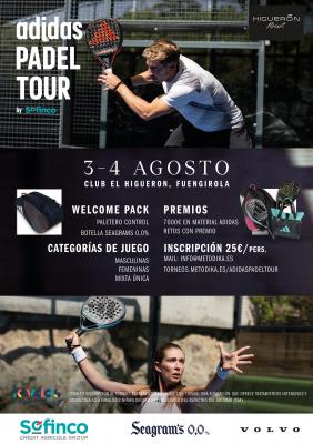 poster torneo ADIDAS PADEL TOUR 3-4 AGOSTO