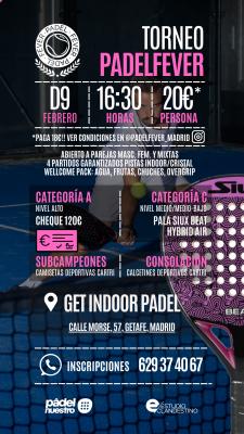 poster del torneo TORNEO PADEL FEVER - MASCULINO, FEMENINO Y MIXTO (A Y C)
