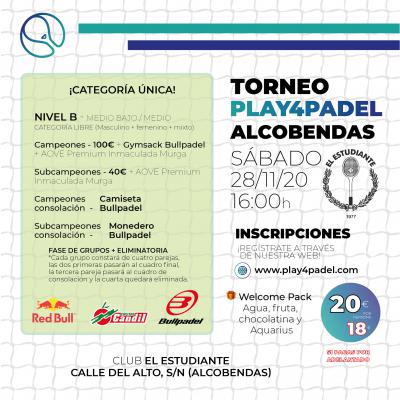poster del torneo TORNEO PLAY4PADEL MADRID