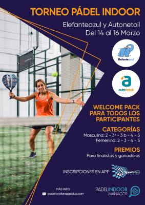 poster torneo TORNEO INDOOR AUTONETOIL | ELEFANTE AZUL
