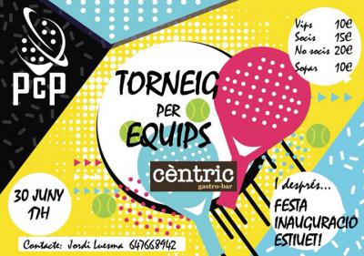 poster del torneo TORNEIG PER EQUIPS