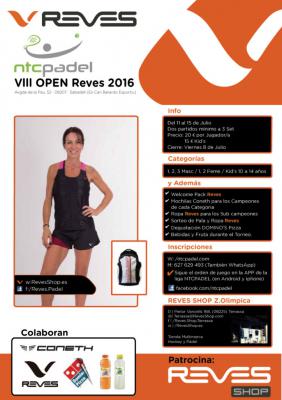 poster del torneo VIII OPEN REVES