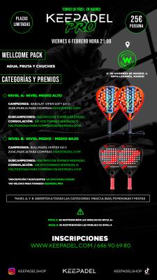 poster del torneo KEEPADEL PRO (NIVELES A-B) & WELL SPORTS