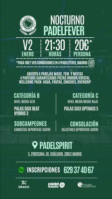 poster del torneo NOCTURNO PADEL FEVER & PADELSPIRIT (B & C)