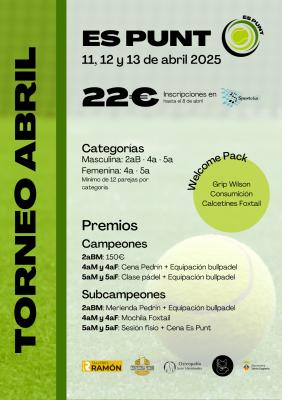 poster torneo TORNEO ABRIL ES PUNT