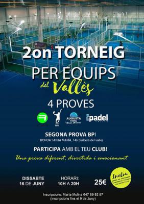 poster del torneo 2on TORNEIG PER EQUIPS del VALLÈS