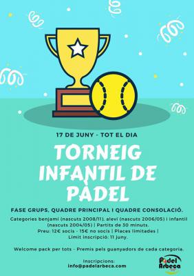 poster del torneo TORNEIG INFANTIL