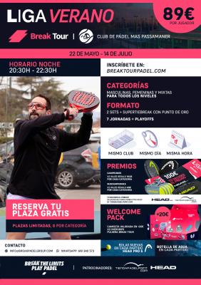 poster del torneo LIGA MAS PASSAMANER BY BREAK TOUR - VERANO