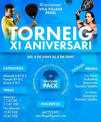 poster del torneo TORNEIG XI ANIVERSARI