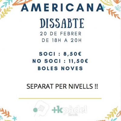 poster del torneo AMERICANA DISSABTE