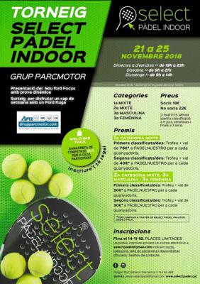 poster del torneo TORNEIG SELECT PADEL INDOOR