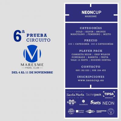 poster del torneo 6ª PRUEBA NEONCUP