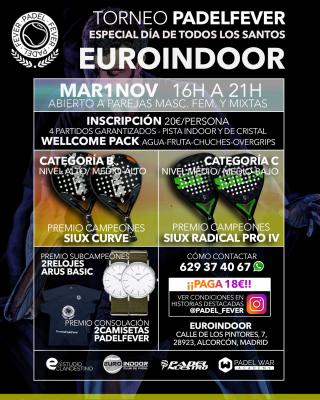 poster del torneo ESPECIAL DÍA DE TODOS LOS SANTOS - CATEGORÍAS B Y C (ABIERTO A PAREJAS MASCULINAS, MIXTAS Y FEMENINAS)
