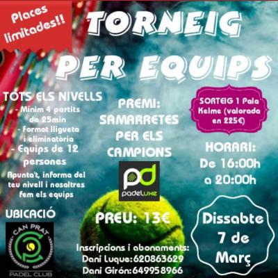 poster del torneo TORNEIG PER EQUIPS