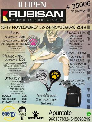 poster torneo II OPEN RUBISAN