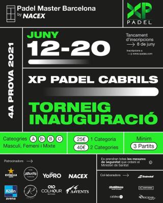 poster del torneo 4ª PROVA - INAUGURACIÓ PADEL CABRILS