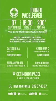 poster del torneo TORNEO PADEL FEVER - MASCULINO, FEMENINO Y MIXTO (A Y C)
