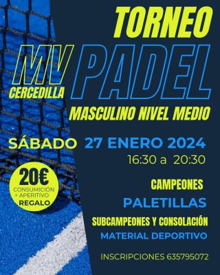 poster torneo TORNEO MASCULINO DE NIVEL MEDIO