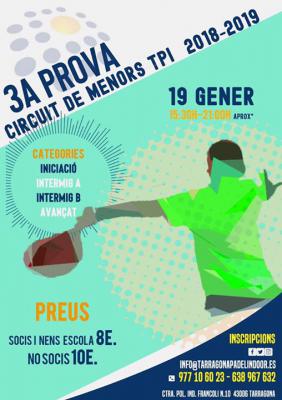 poster del torneo 3ª PROVA CIRCUIT DE MENORS TPI