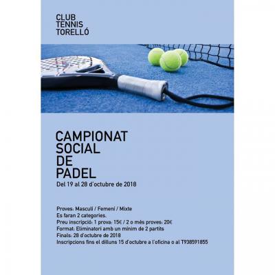 poster del torneo CAMPIONAT SOCIAL DE PÀDEL