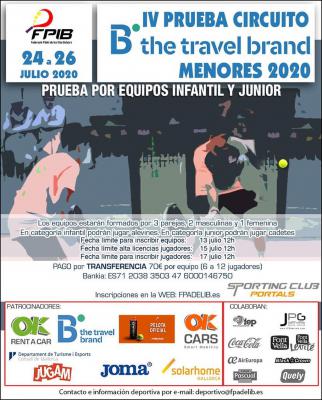 poster del torneo IV PRUEBA CIRCUITO MENORES 2020