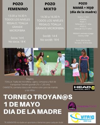 poster del torneo TORNEO TROYANAS DIA DE LA MADRE
