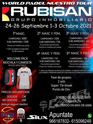 poster torneo III OPEN RUBISAN -  WORLD PADEL NUESTRO TOUR