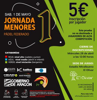 poster del torneo JORNADA DE MENORES