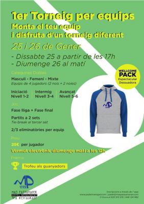 poster del torneo 1ER TORNEIG PER EQUIPS