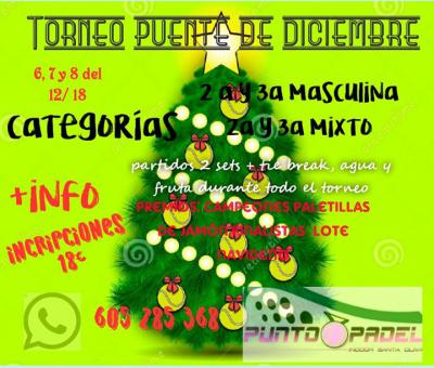 poster del torneo TORNEO PUENTE DE DICIEMBRE