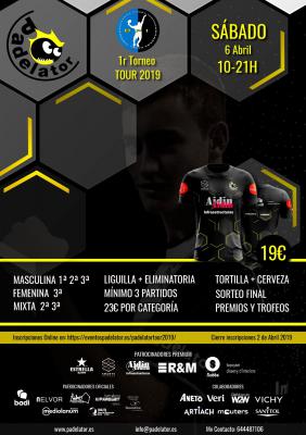 poster del torneo 1r TORNEO TOUR PADELATOR 2019