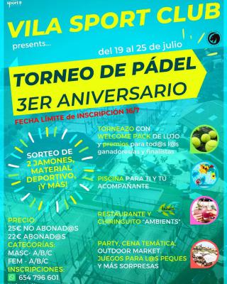poster del torneo TORNEO 3ER ANIVERSARIO