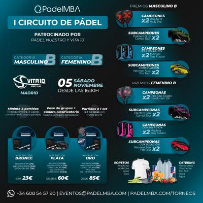 poster del torneo CIRCUITO PADELMBA BY PADELNUESTRO