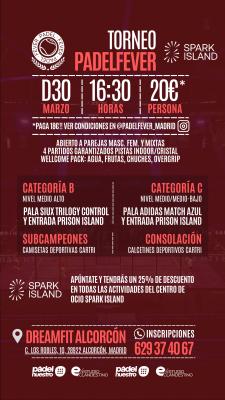 poster del torneo TORNEO PADEL FEVER - MASCULINO, FEMENINO Y MIXTO (B Y C)