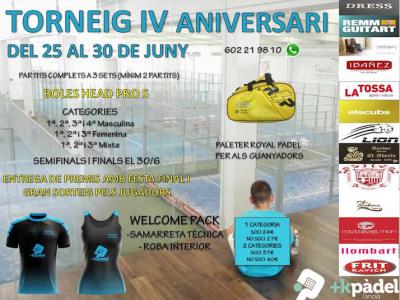poster del torneo TORNEIG IV ANIVERSARI