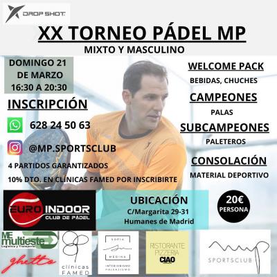poster del torneo XX TORNEO PADEL MP