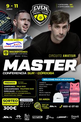 poster del torneo MÁSTER CONFERENCIA SUR EVEN PADEL