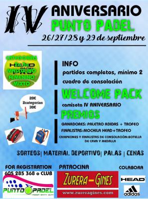 poster del torneo IV ANIVERSARIO