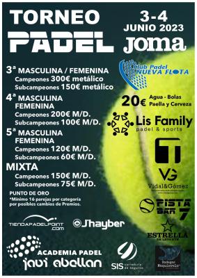 poster torneo TORNEO CLUB PADEL NUEVA FLOTA