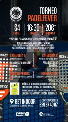 poster del torneo TORNEO PADEL FEVER - ABIERTO A PAREJAS MASC, FEM Y MIXTAS