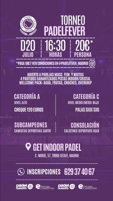 poster del torneo TORNEO PADEL FEVER - MASCULINO, FEMENINO Y MIXTO (A Y C)