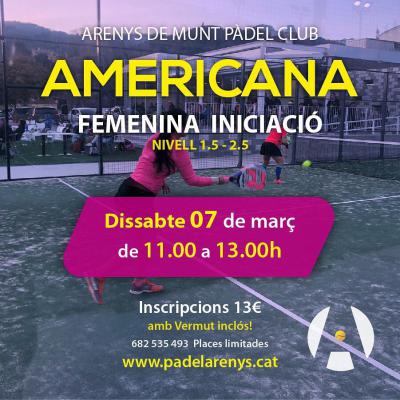 poster del torneo AMERICANA FEMENINA INICIACIÓ