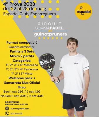 poster del torneo 4A PROVA SUMMAPADEL